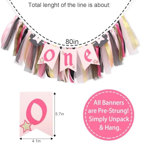 Minnie Mouse High Chair Banner for 1st Birthday