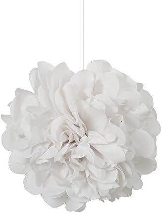 White Mini Puff Tissue Decorations 3 Count Eye-Catching
