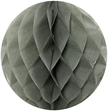Wrapables 12 Inch Tissue Honeycomb Balls Set of 3 Gray