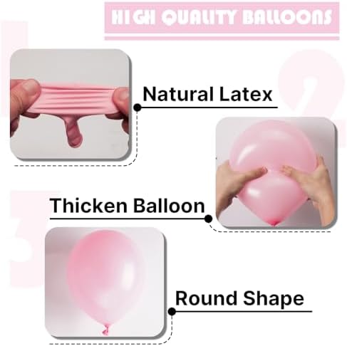 PartyWoo Light Pink Balloons 120pcs 5 Inch Decorations
