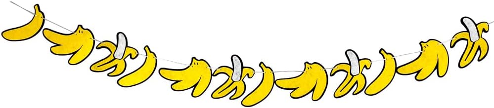 Banana Birthday Banner Party Decor 12 Pieces