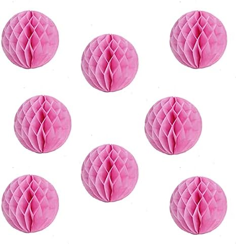 YLYs Love Tissue Paper Honeycomb Balls Wall Decor 5pcs Set