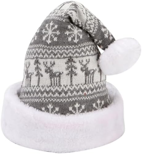 Didiseaon Knitted Santa Hat Christmas Party Winter Hat Costume