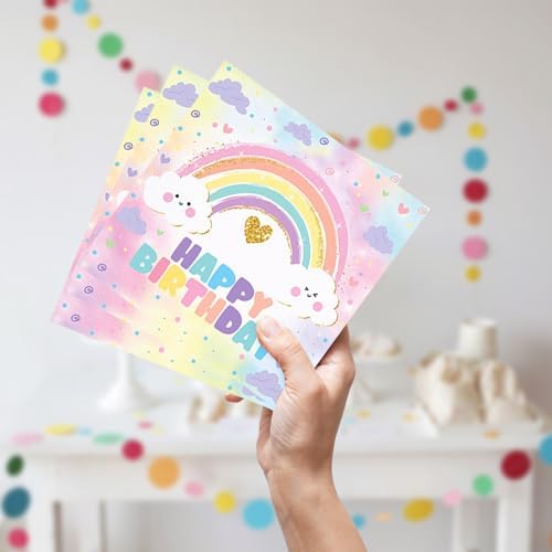 Pastel Rainbow Party Tableware Set for 24 Guests