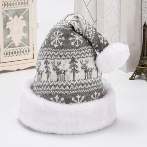 Didiseaon Knitted Santa Hat Christmas Party Winter Hat Costume