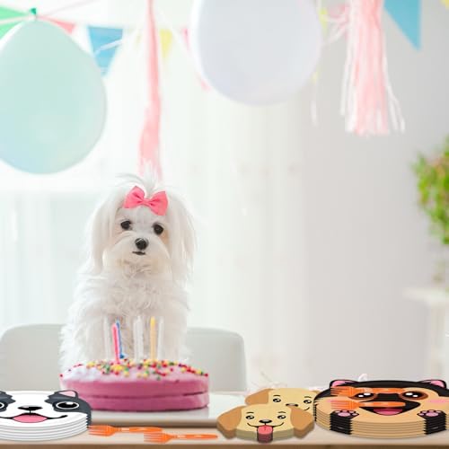 96Pcs Dog Birthday Party Supplies Tableware Set