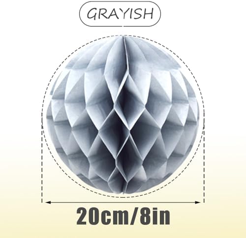 Yosawa 8 Pcs Paper Honeycomb Balls Decoration