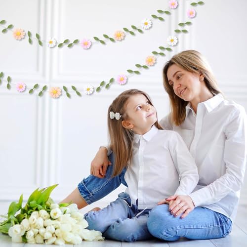 Janinka Daisy Felt Banner Garland for Parties and Birthdays