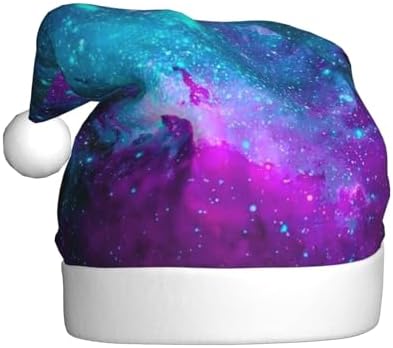QINZHENG Cool Star River Print Santa Hat for Women