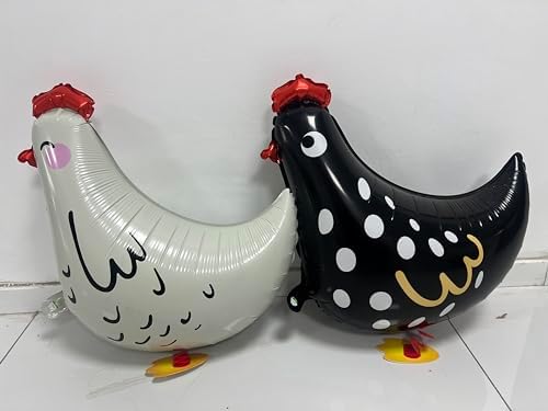 8pcs Walking Chicken Balloons Birthday Decorations
