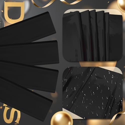 8pcs Black Foil Tablecloth 54x72inch Party Supplies