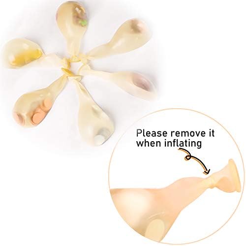 Gold Confetti Balloons 25 Pcs 12 Inch Clear Latex