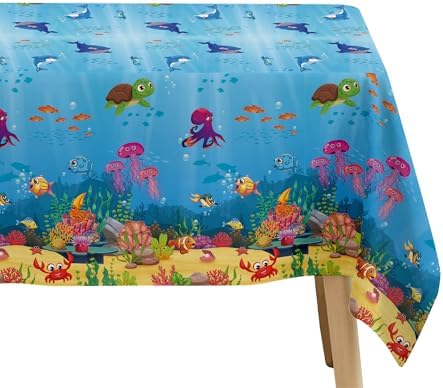 Under The Sea Party Decorations Tablecloth 3Pcs