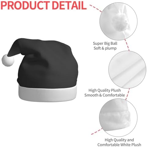 QINZHENG White to Black Santa Hat Personalized Christmas Hat for Women