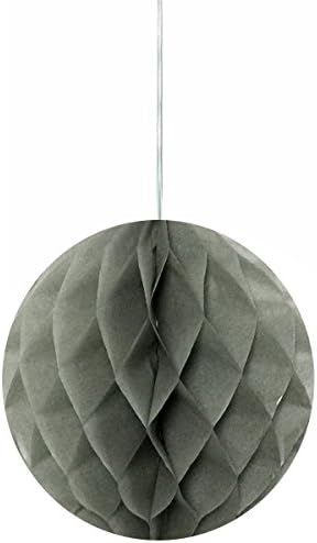 Wrapables 8 Inch Tissue Honeycomb Balls Gray Set of 4