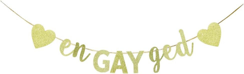 TENNYCHAOR Glitter Banner for Engagement Parties