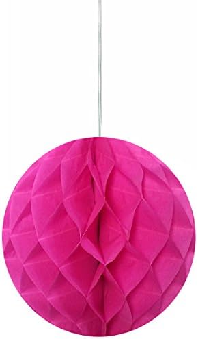 Wrapables 6 Inch Tissue Honeycomb Balls Hot Pink Set of 5