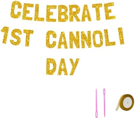 Meowoo Cannoli Day Banner Sparkling Gold