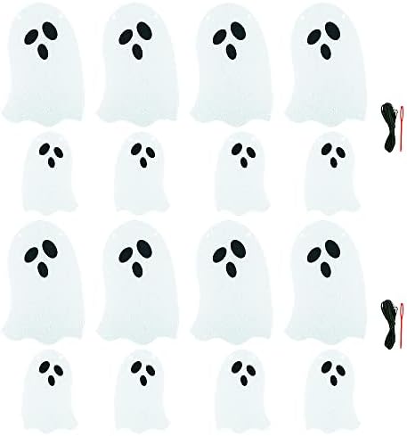 2 Pack White Felt Ghost Garland Halloween Decor