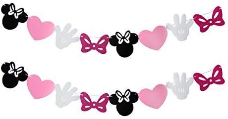 Minnie Themed Felt Garland Birthday Banner Decoration Supplies