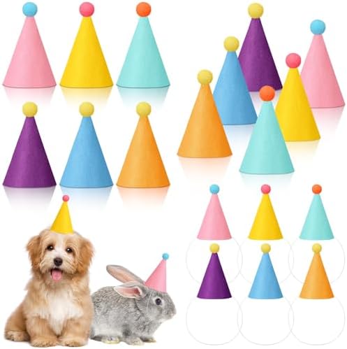 24 pcs Mini Party Hats for Stuffed Animals
