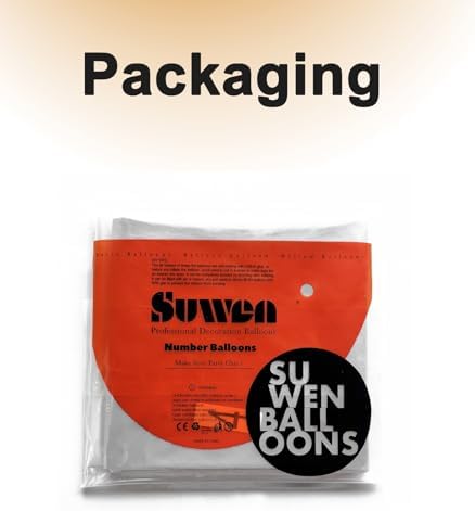 SUWEN 40 Inch White Foil 2 Number Balloons