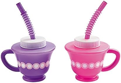 Fun Express 12 Piece Tea Party Cups with Straws