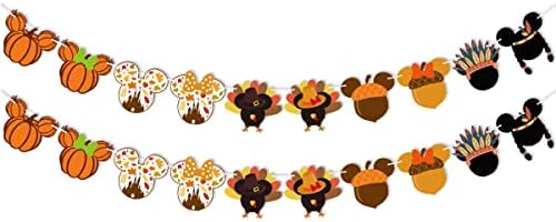 Mouse Inspired Thanksgiving Garland Banner for Fall Party Decorations