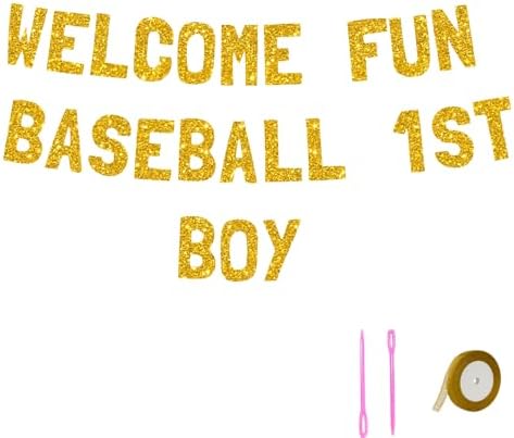 Meowoo Giant Letters Baseball Party Decor Banner