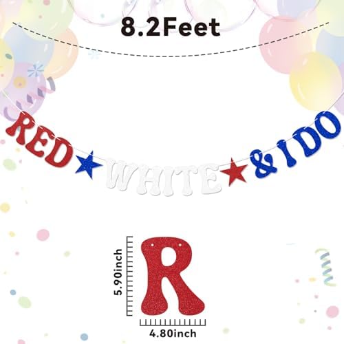 Red White I Do Patriotic Engagement Banner