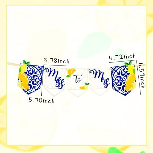Lemon Themed Miss to Mrs Sign Banner