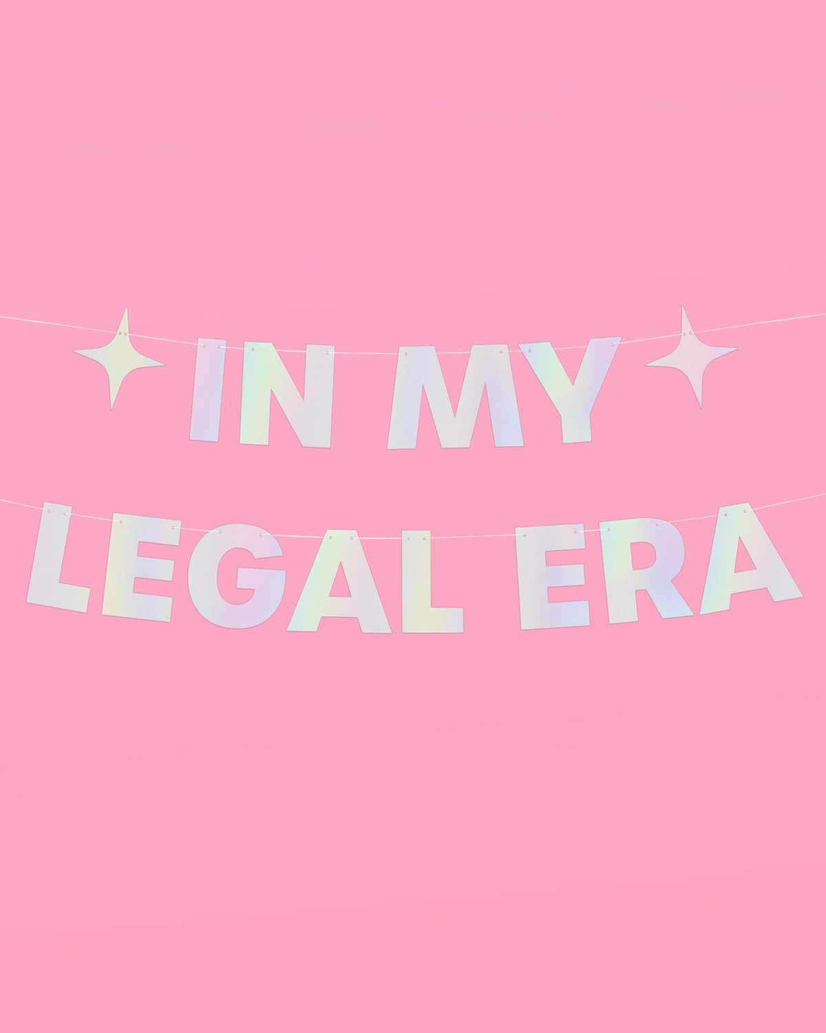 In My Legal Era Foil Banner 3 Ft Iridescent