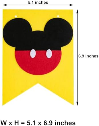 CHuangQi 2nd Birthday Mickey Banner Decoration