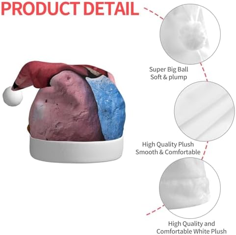 QinZheng Personalized Santa Hat with Color Squares Print