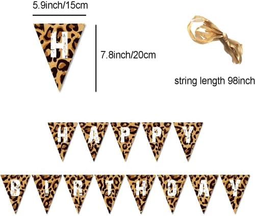 Leopard Print Party Tableware Set for 16 Guests