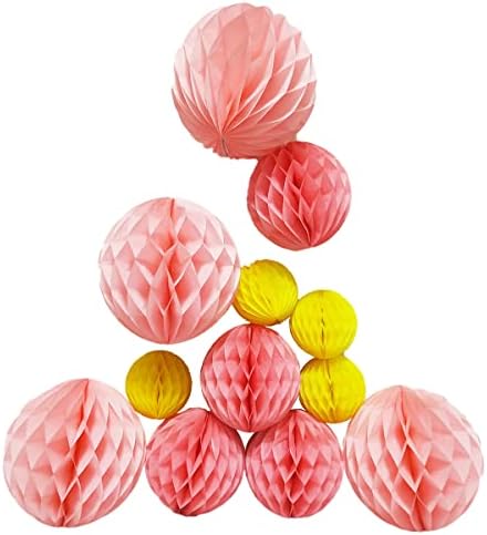 Honeycomb Ball Party Decorations Set 12 Pieces