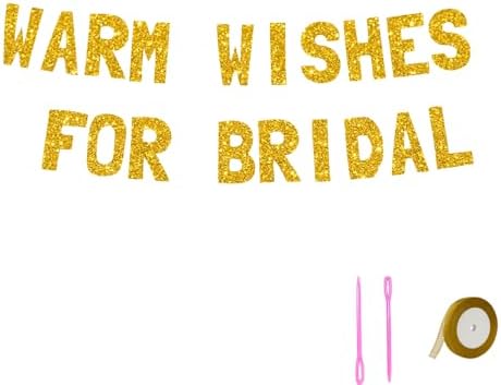 Meowoo Joyful Bridal Shower Decor Gold Banner