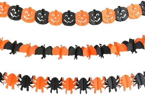 3D Halloween Pumpkin Bat Spider Hanging Decor Banners
