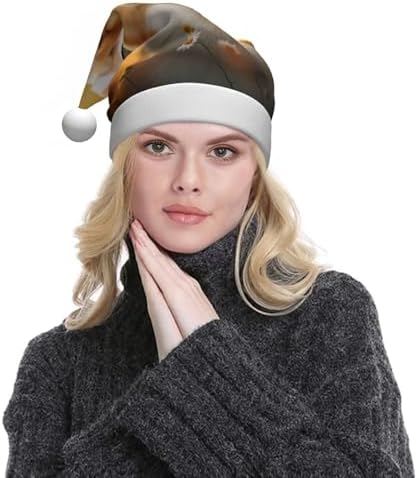 Qin Zheng Corgi Floral Santa Hat for Women