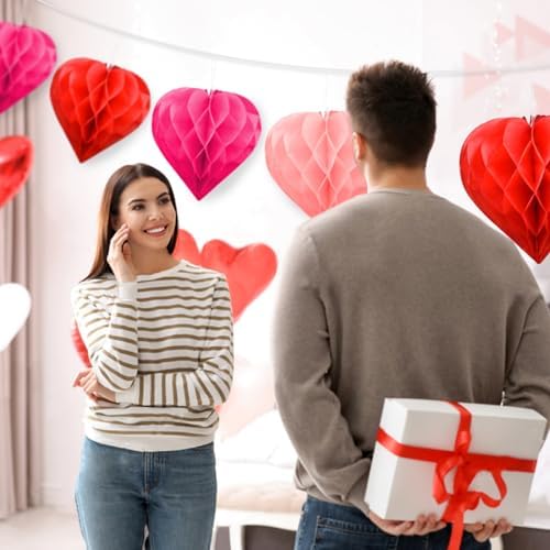 Valentines Day Tissue Pom Poms Decoration Set