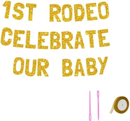 Meowoo First Rodeo Party Banner 77 Inch