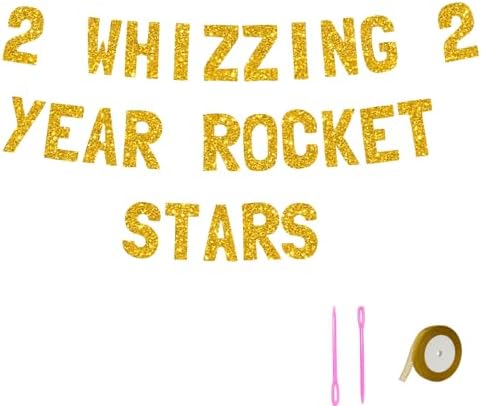 Meowoo 2nd Birthday Rocket Decor Banner