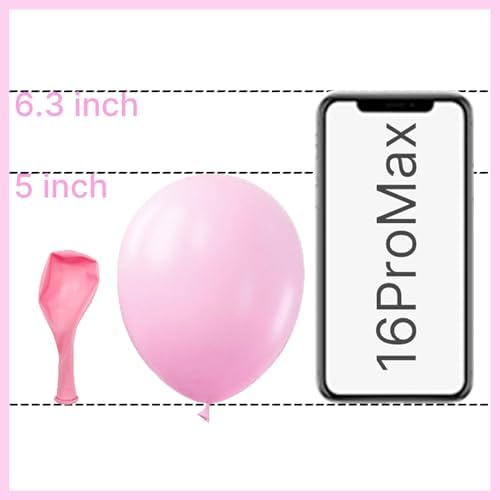 PartyWoo Light Pink Balloons 120pcs 5 Inch Decorations