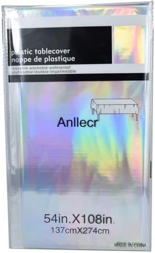 Anllecr 3 Pack Holographic Tablecloths for Parties