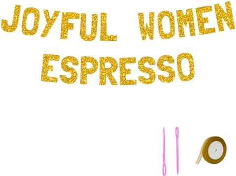 Meowoo Joyful Women Espresso Decor Banner