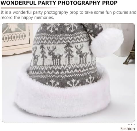 Didiseaon Knitted Santa Hat Christmas Party Winter Hat Costume