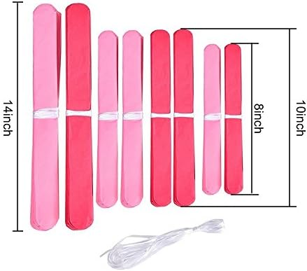 28 Ct Hot Pink Gold Tissue Hanging Decorations Set