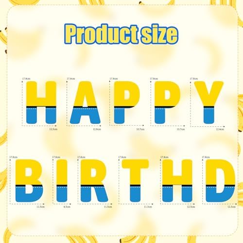 BOXOB Cartoon Happy Birthday Banner Decorations