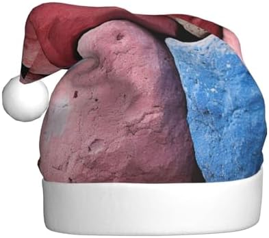 QinZheng Personalized Santa Hat with Color Squares Print