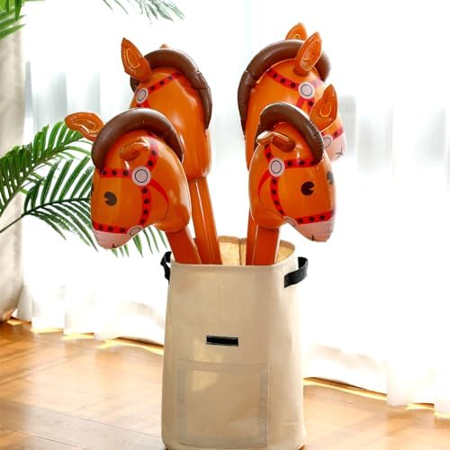 Chivao 12 Piece Inflatable Stick Horse Balloon